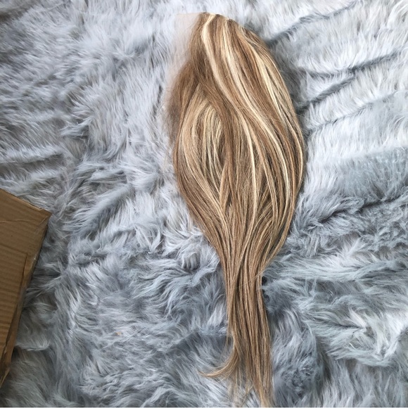 SOLD 100% Human Hair Wig Blonde Highlight middle part Lace Front 20 Inch - Picture 13 of 13